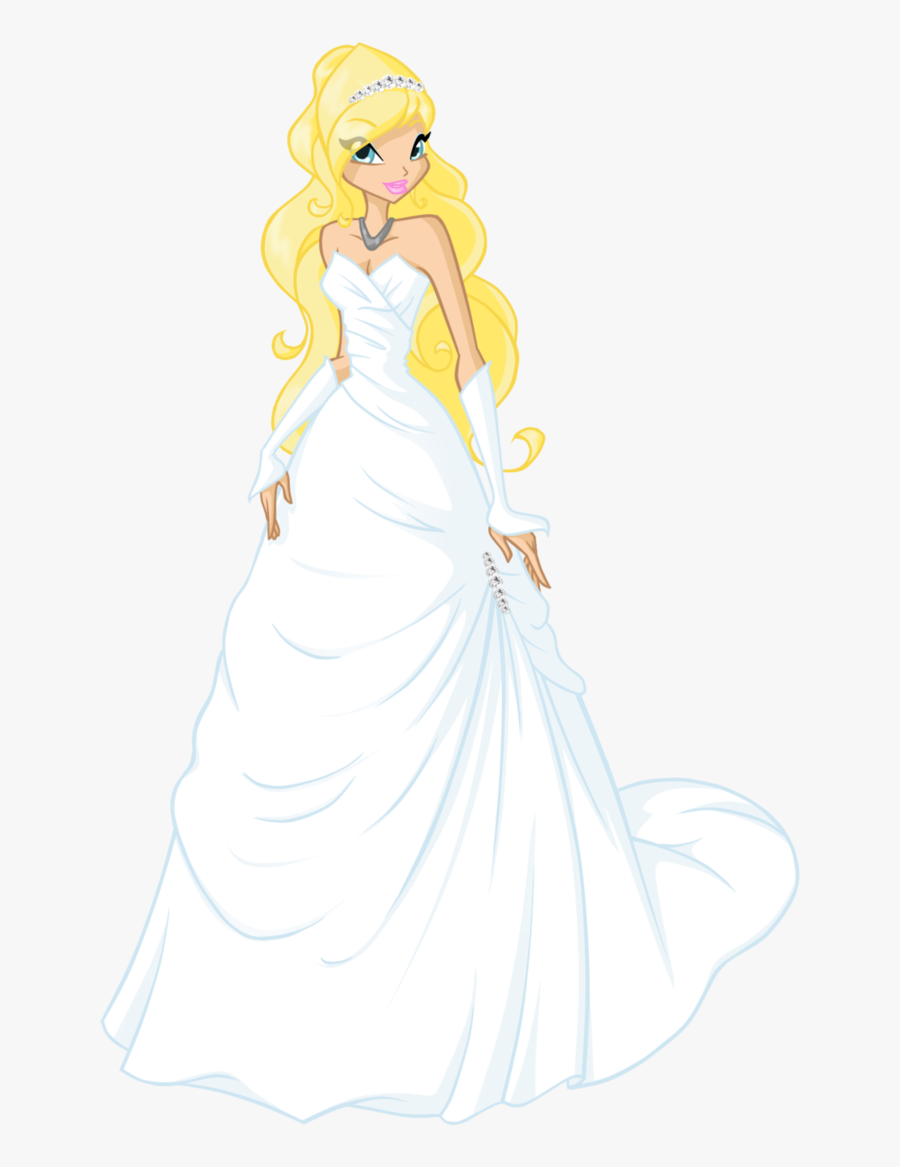 Cartoon Wedding Dress Luxury - Illustration, Transparent Clipart