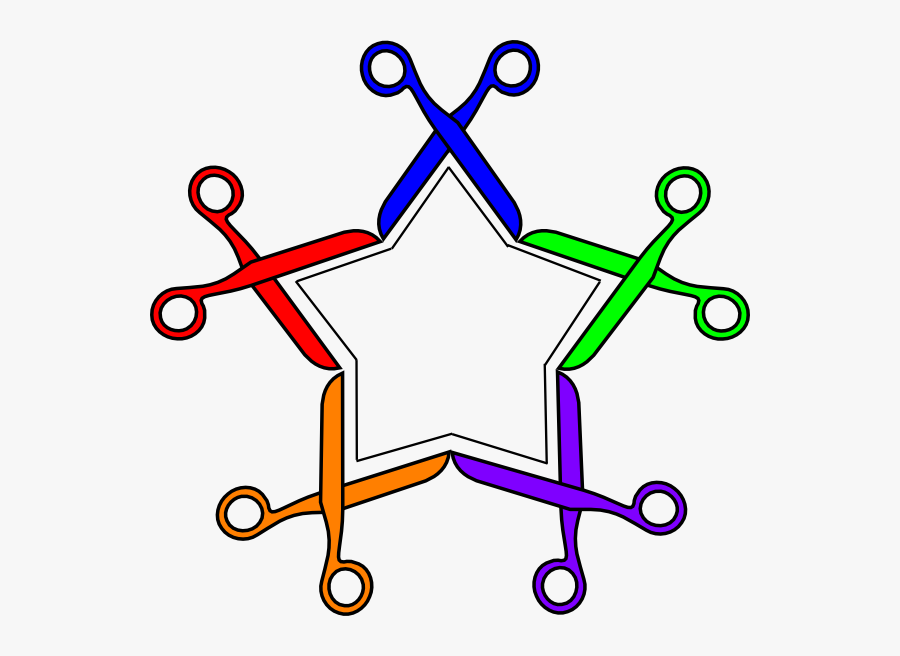 Scissor Star Clip Art - Hair Cutting Scissors Clipart, Transparent Clipart