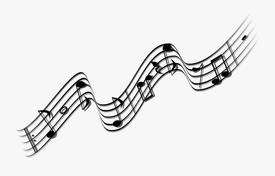 Music, Note, Twisted, Staff, Stave, Happy, High, Rising - Music Notes Silhouette Png, Transparent Clipart