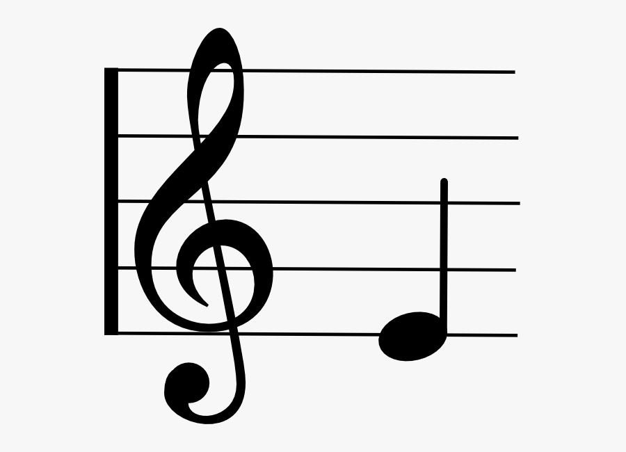 Music Notes Png - E On Treble Clef, Transparent Clipart