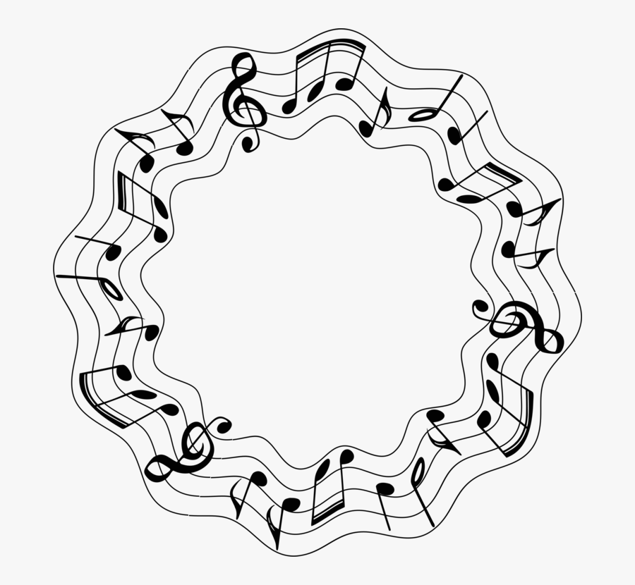 Musical Note Sound Circle Clef Free Commercial Clipart - Music Notes Circle Png, Transparent Clipart