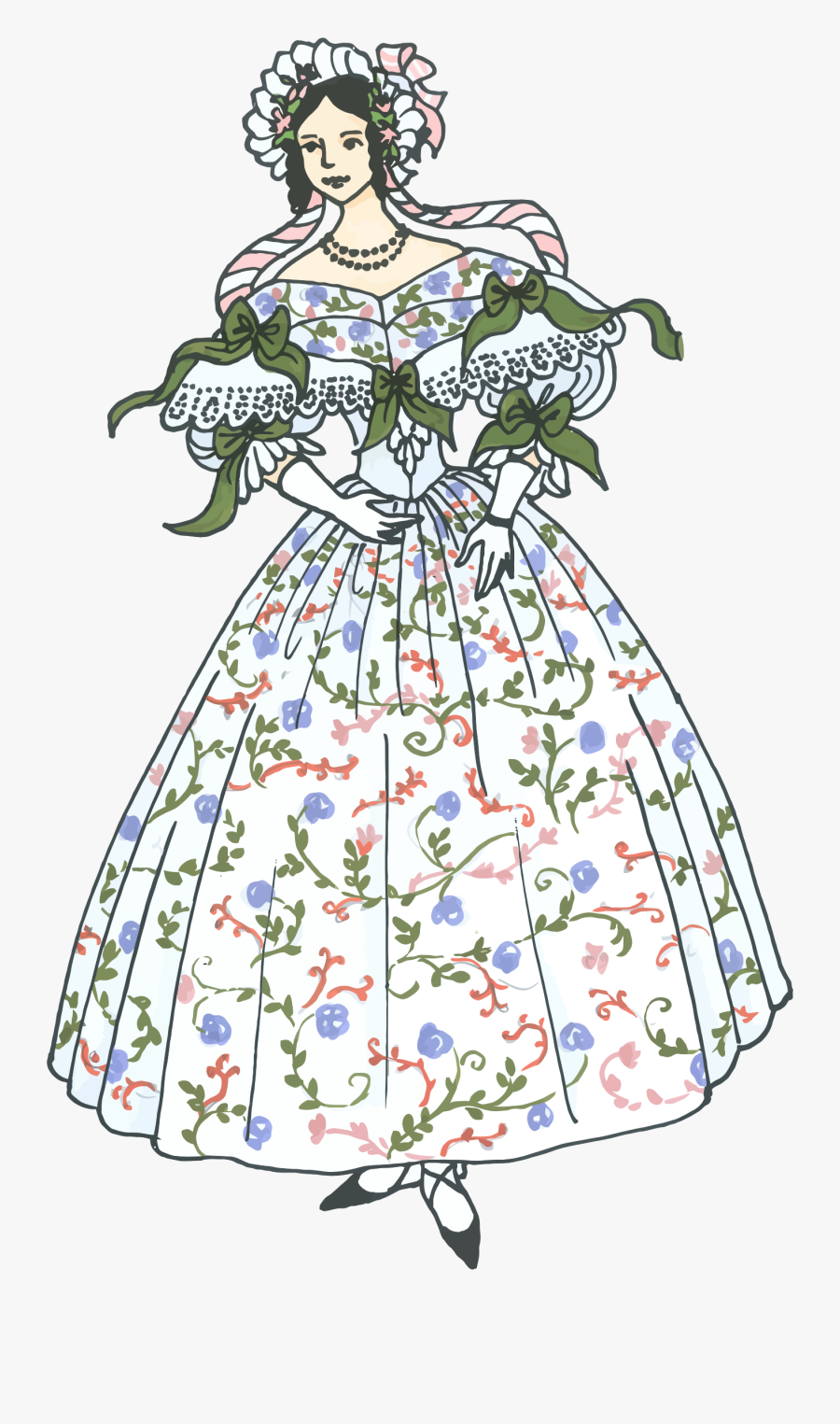 Clipart - Clipart Victorian Women Transparent, Transparent Clipart
