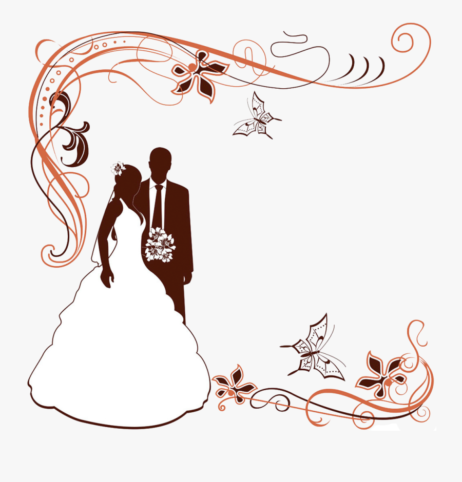Transparent Wedding Dress Clipart Png - Wedding Invitation Border Design, Transparent Clipart