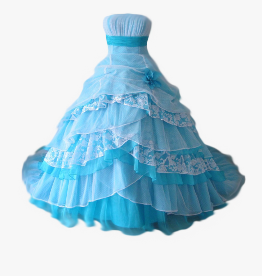 Colorful Wedding Gown Clip Art Sketch - Transparent Princess Dress Png, Transparent Clipart