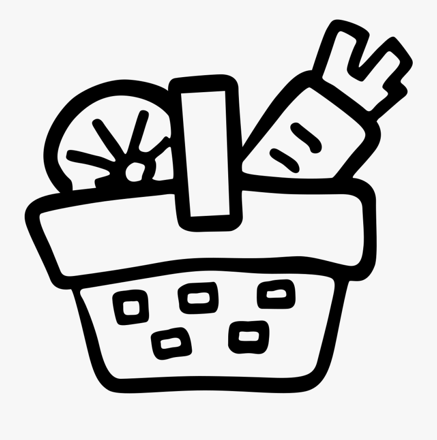 Full Of Raw Vegetables - Vegetables In Basket Icon, Transparent Clipart