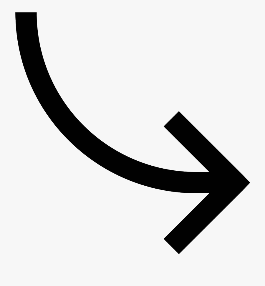 Curve Arrow Free Icon With A Curved Arrow 325888 Download, Transparent Clipart