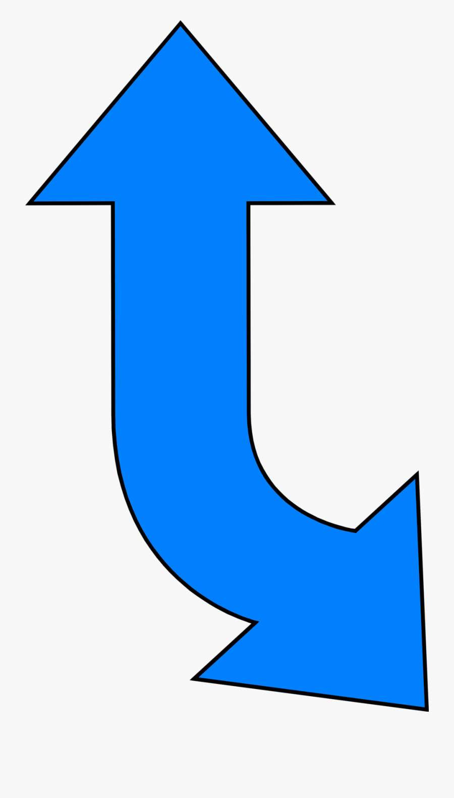 Arrows Blue Free Stock Photo Illustration Of A Curved - Curved Double Ended Arrow, Transparent Clipart