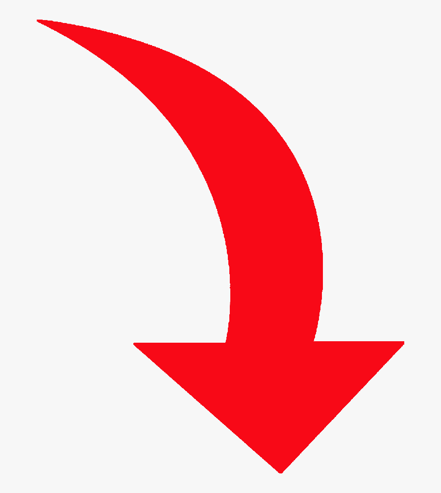 Transparent Curved Arrow Clip Art - Curved Red Arrow Png is a free transpar...