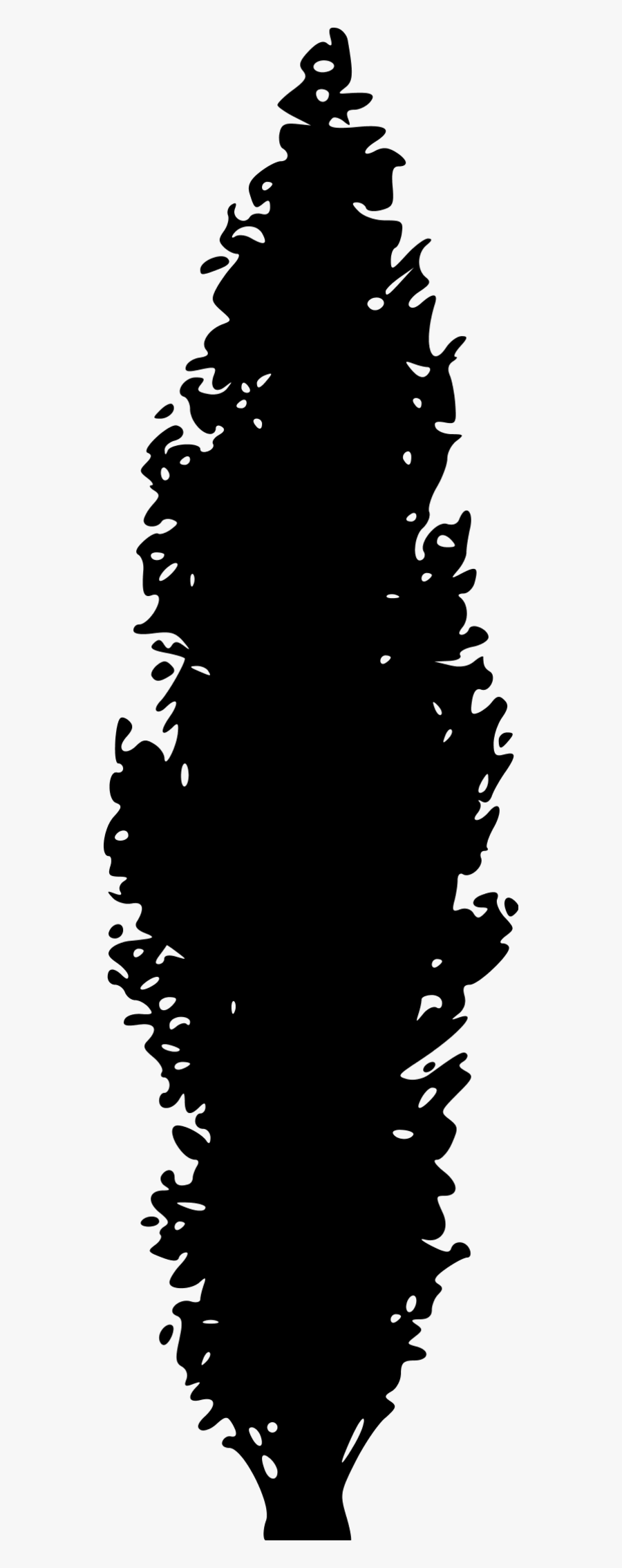 Fall Tree Silhouette - Tall Tree Black Png, Transparent Clipart