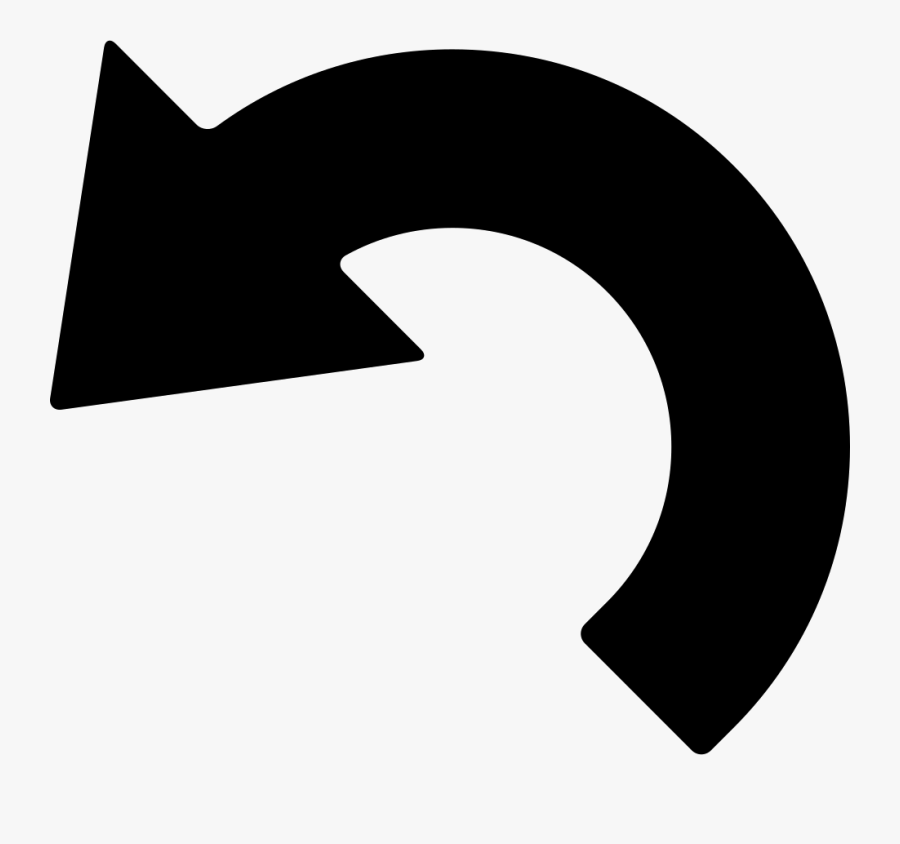 Left Curved Arrow Comments - Curved Arrow Icon Png, Transparent Clipart