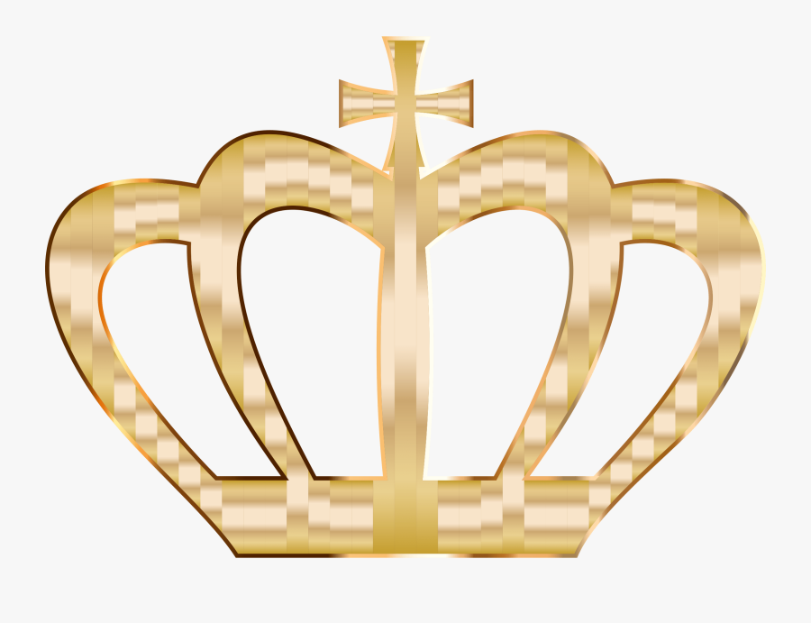 Thumb Image - Gold Heart With Crown, Transparent Clipart