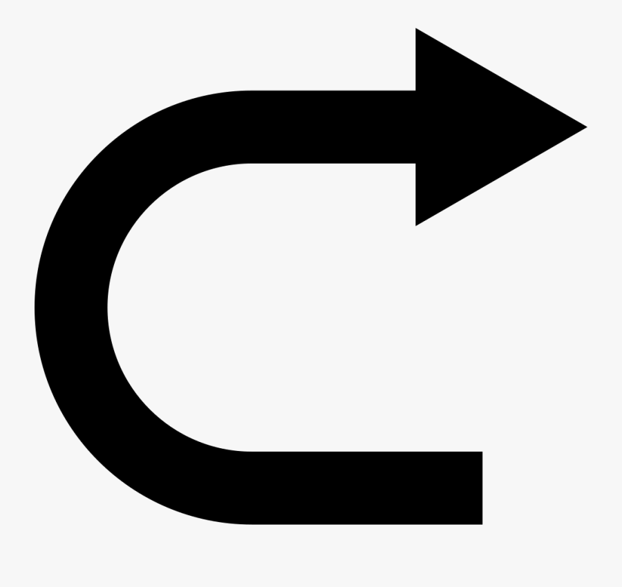 Curved Arrow Comments - Curved Arrow 180 Degrees, Transparent Clipart