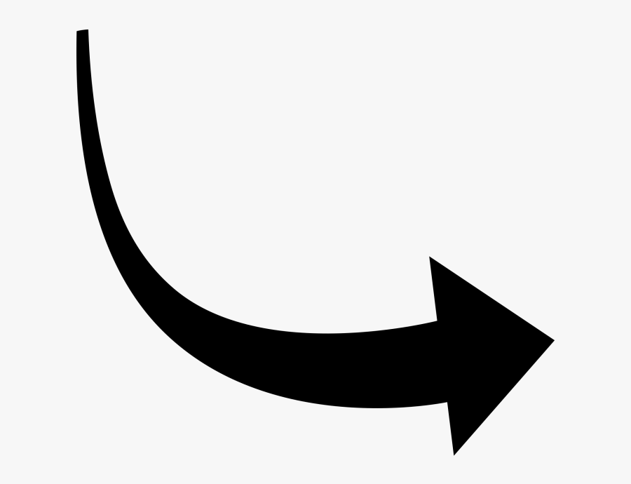 Transparent Arrow Curved Png - Curved Arrow Vector Png, Transparent Clipart
