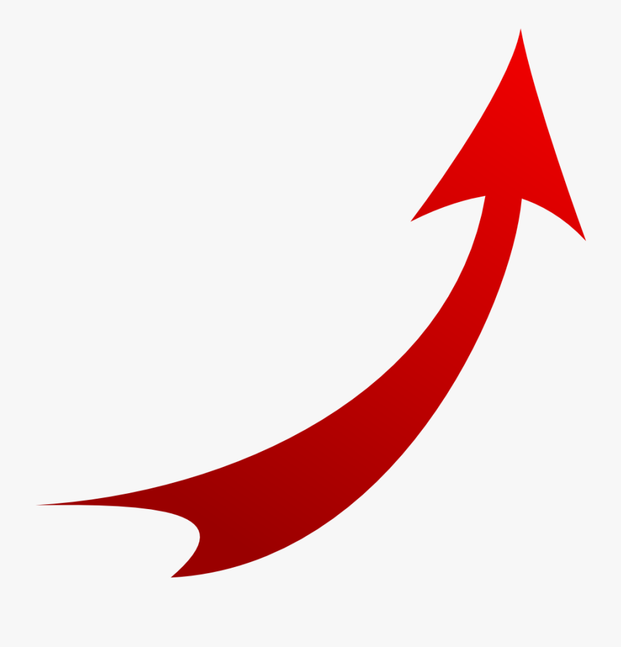Curved Arrow Red Png, Transparent Clipart