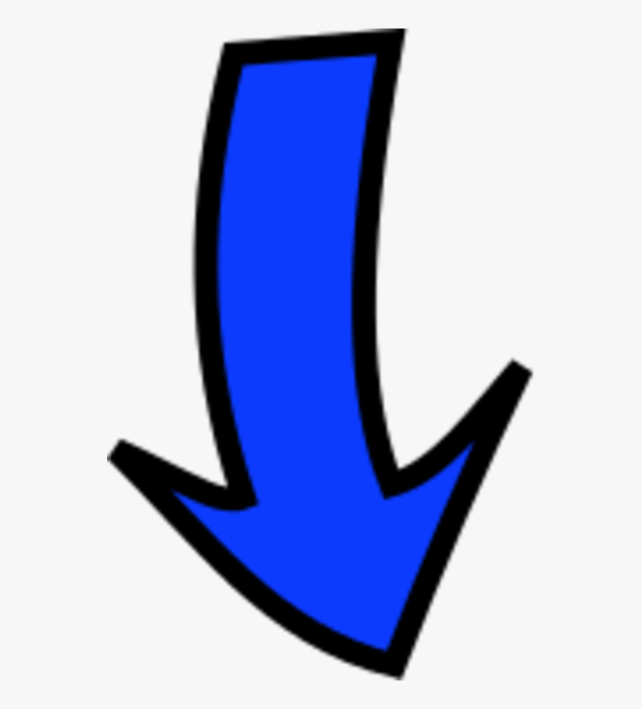 علامة سهم يشير الى الاسفل صورة - Blue Arrow Pointing Down, Transparent Clipart