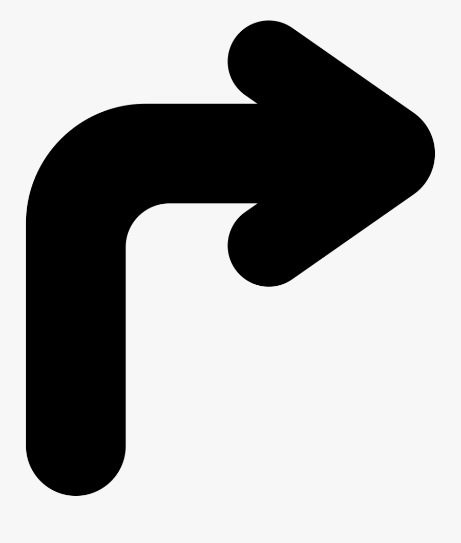 Curve Arrow Comments Right Hand Turn Arrow , Free Transparent Clipart
