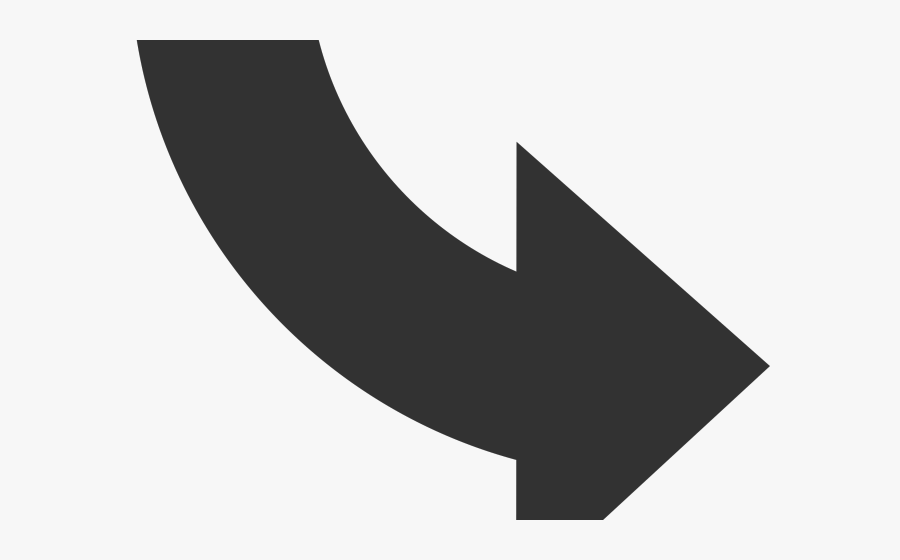 Curved Arrow Clipart - Transparent Background Curved Arrow, Transparent Clipart