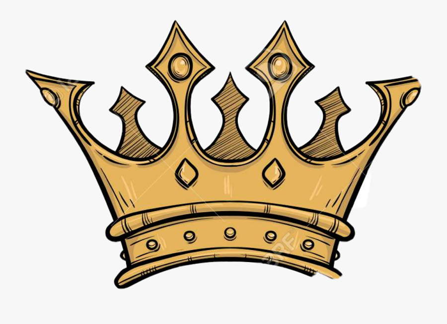 #goldencrown #crown #gold #golden - Kings Crown Black And White, Transparent Clipart