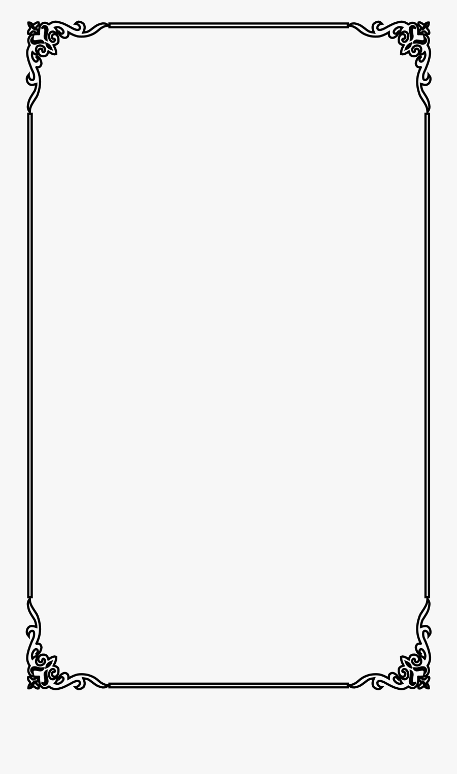 Picture Vector Frame Material Elegant Computer Black - Transparent Page Border Png, Transparent Clipart