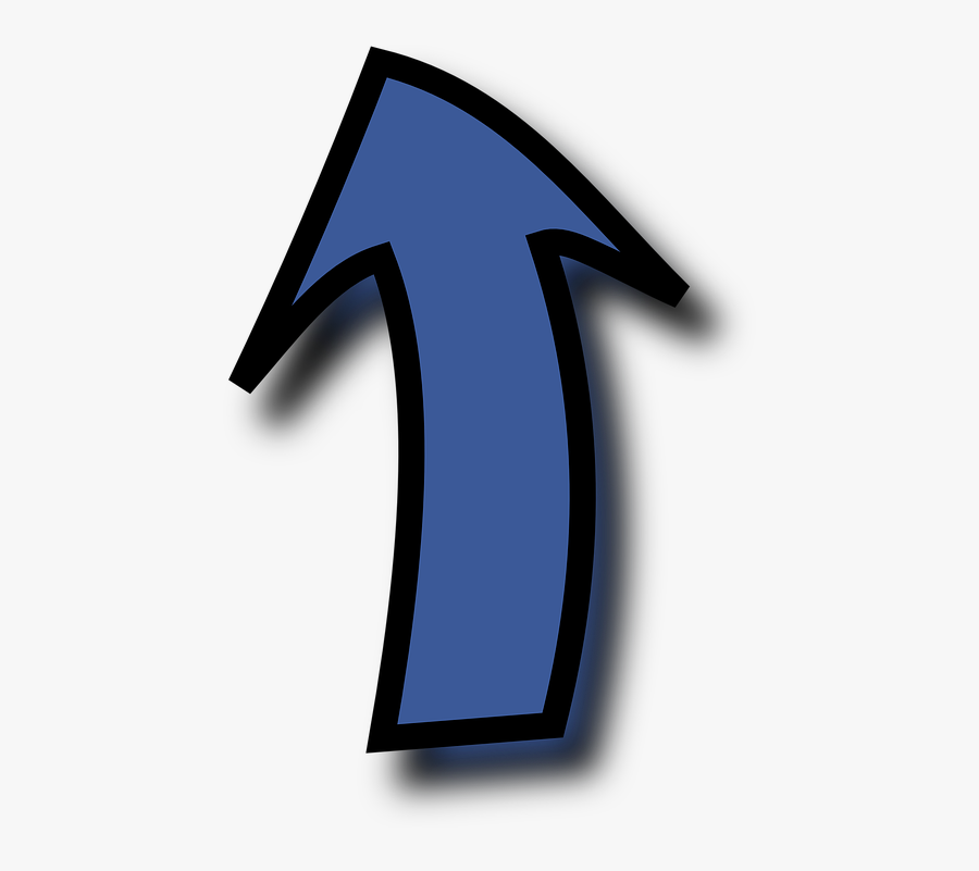 Arrow, Blue, Up, Curved - Pfeil Comic, Transparent Clipart