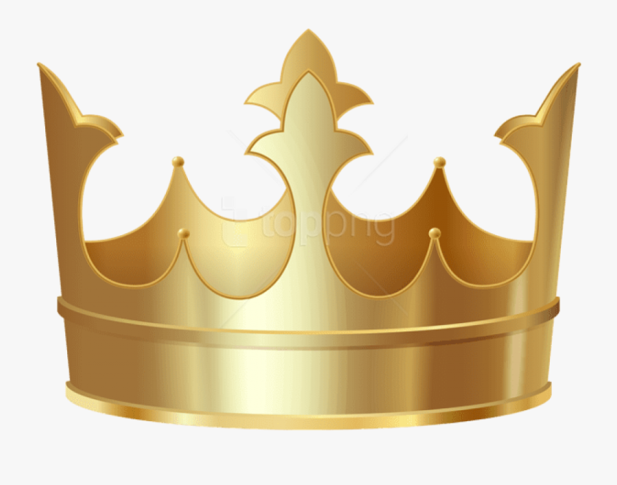 Gold Clipart Crown - Gold Crown Transparent Background, Transparent Clipart