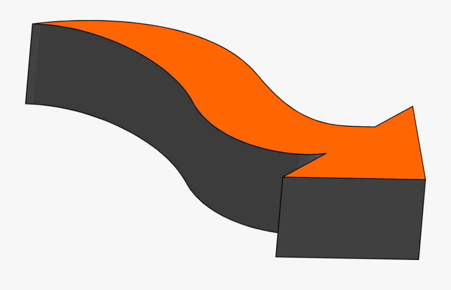 3d Arrow Clip Art - 3d Curve Arrows, Transparent Clipart