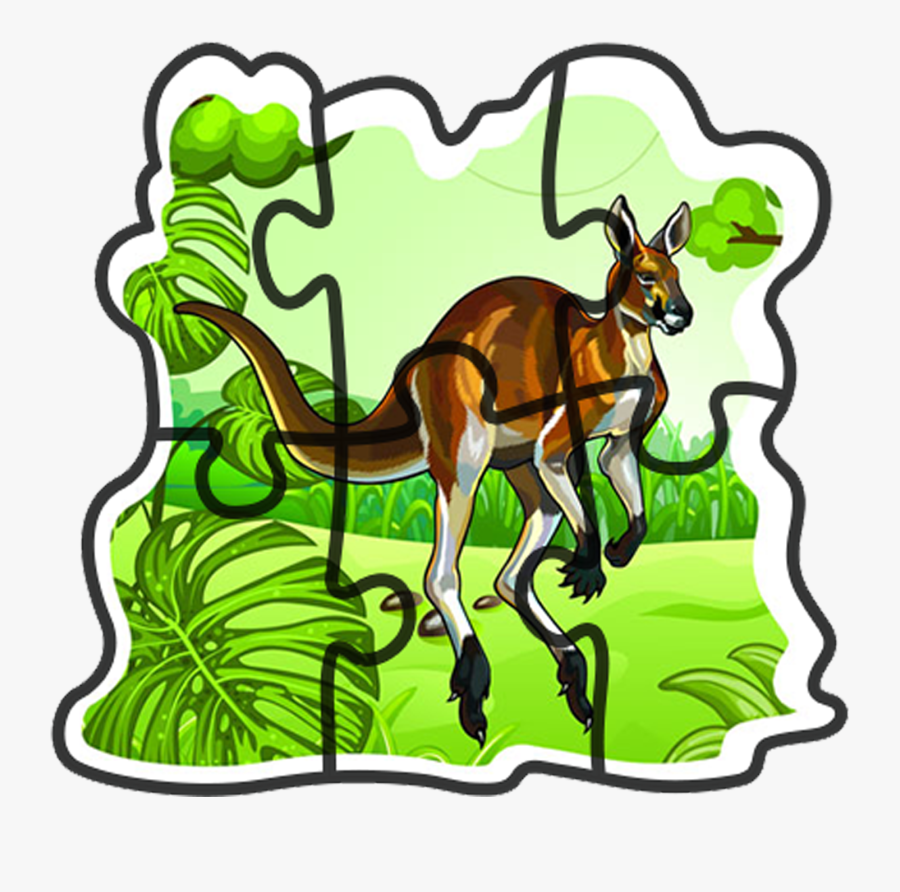 Puzzle Jungle Animals - Clipart Of Animals Puzzle, Transparent Clipart