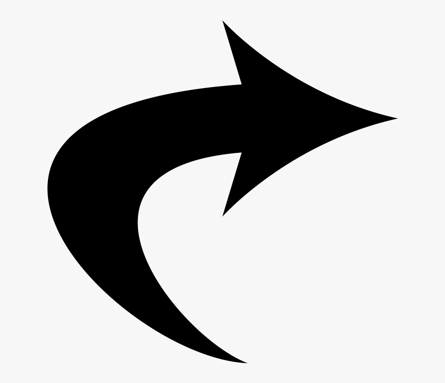 Bent Black Arrow Png - Stop Light Coming Through Sides, Transparent Clipart