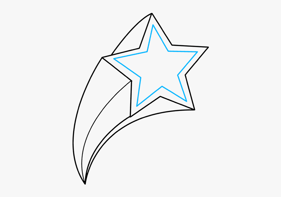 How To Draw Shooting Star - Instructions In How To Draw A Shooting Star, Transparent Clipart