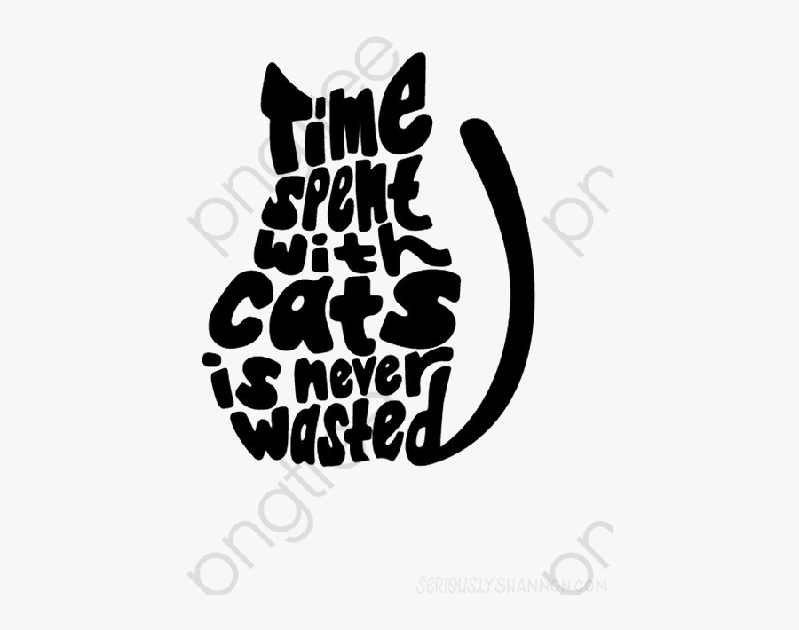 Cat Illustration - Calligraphy, Transparent Clipart