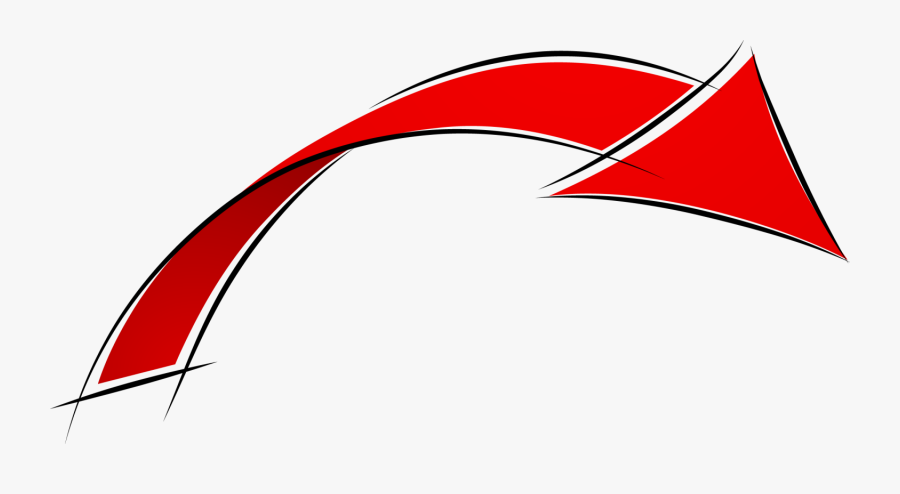 Red Arrow Software Clip Art - Png Curved Red Line, Transparent Clipart