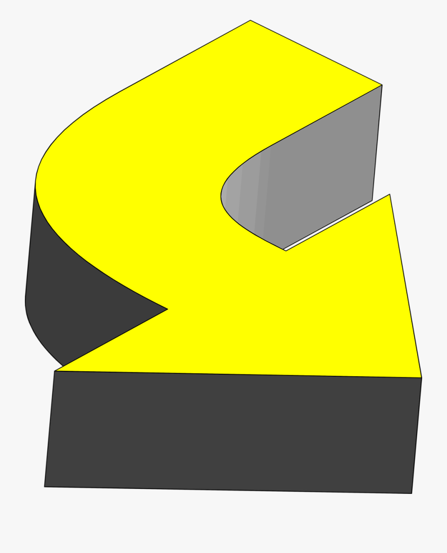 Pencils Clipart Curved - 3d Yellow Arrow, Transparent Clipart