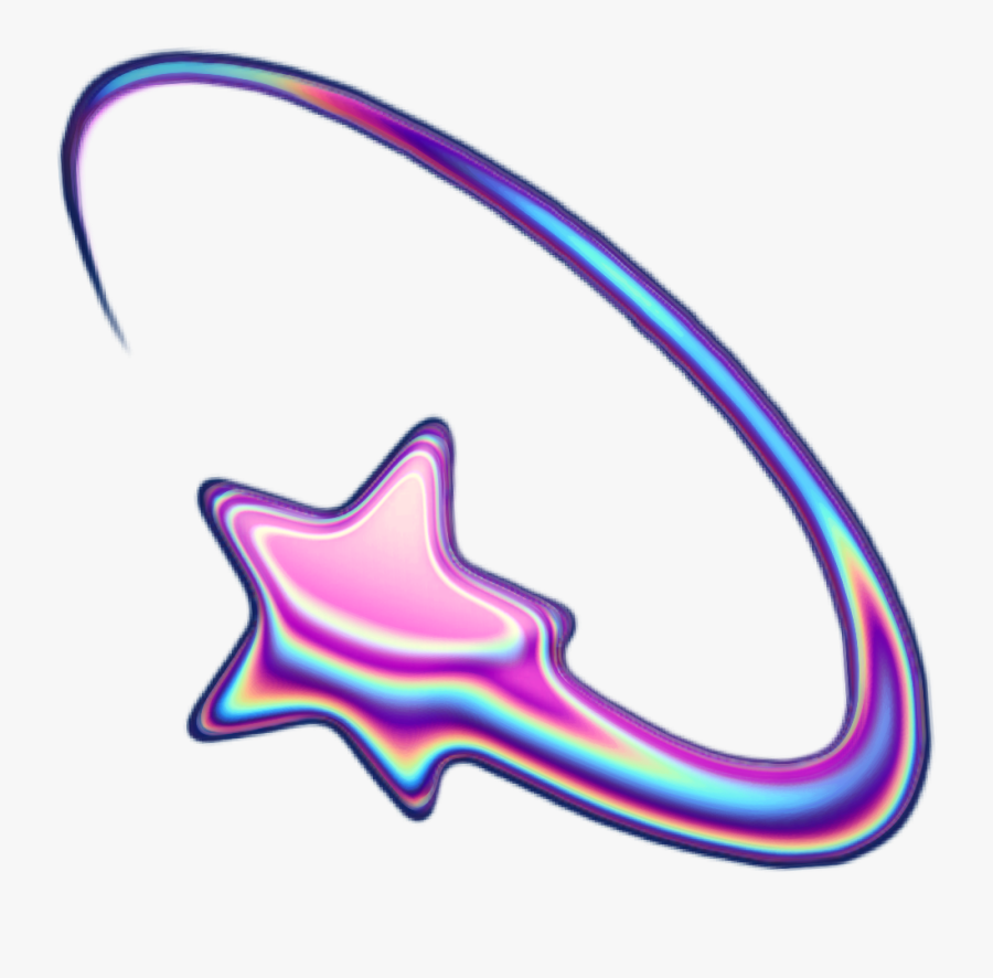 #holo #holographic #shootingstar #stars #star #emoji - Shooting Star Emoji Png, Transparent Clipart