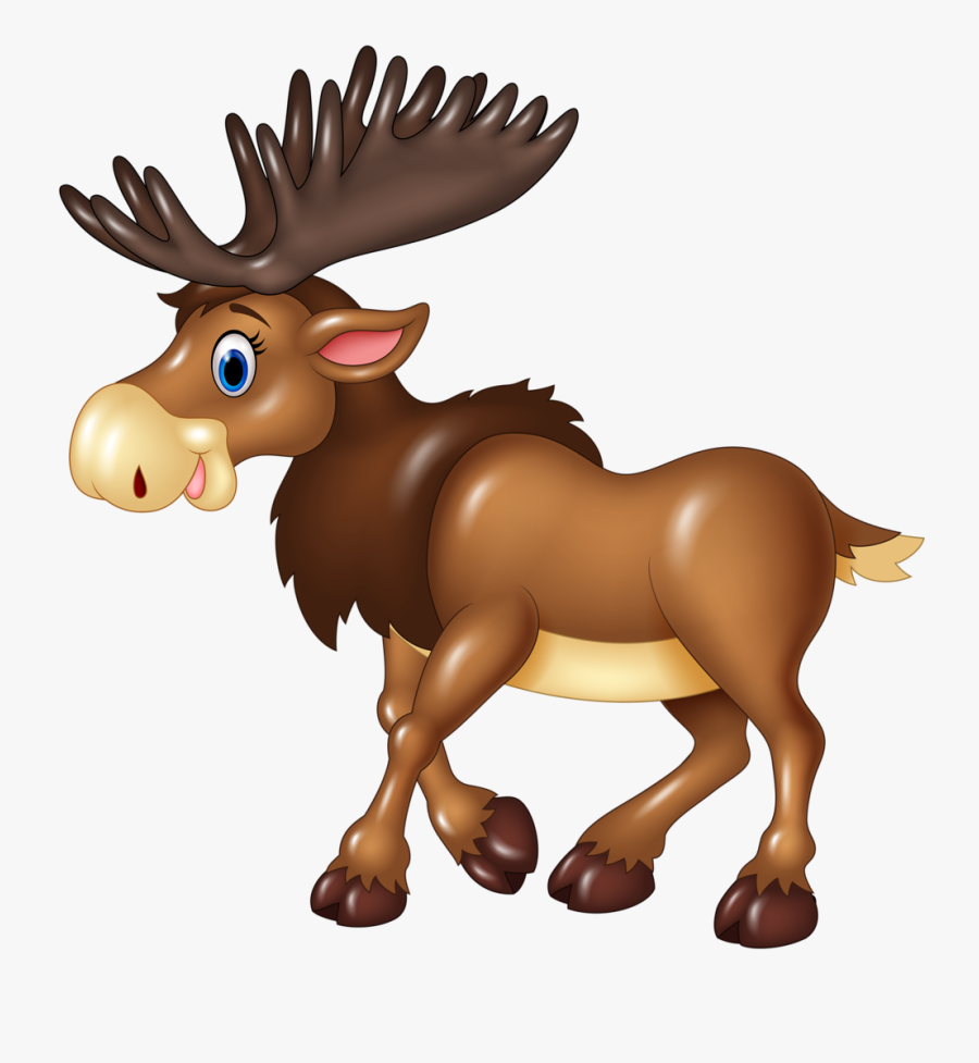 Cliparts Animaux Divers - Moose Cartoon, Transparent Clipart