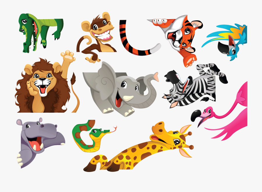 Transparent Clipart Animaux Rigolos - Grupo Animales Divertidos, Transparent Clipart