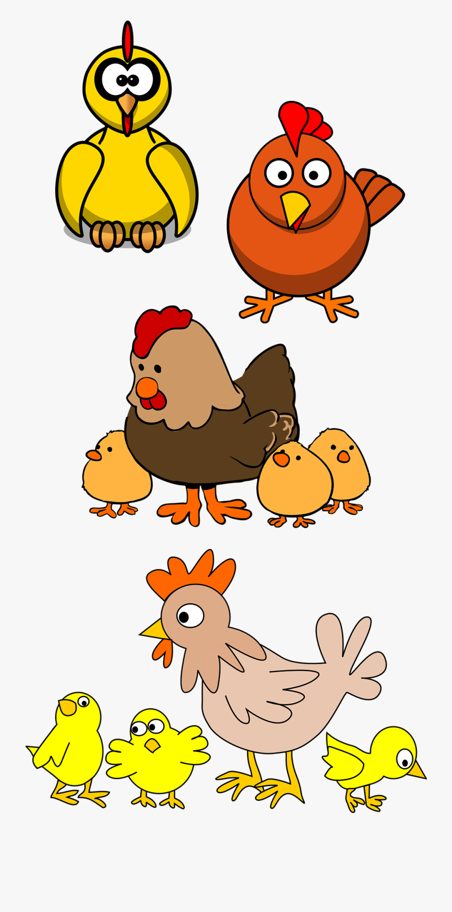 Transparent Chicks Clipart - Farm Animals Clipart Hen, Transparent Clipart