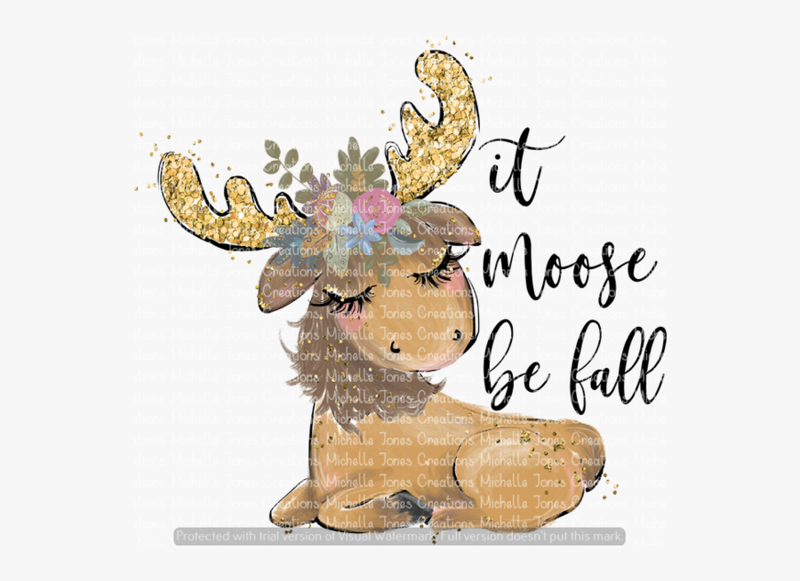 Fall Clipart Moose - Cartoon, Transparent Clipart