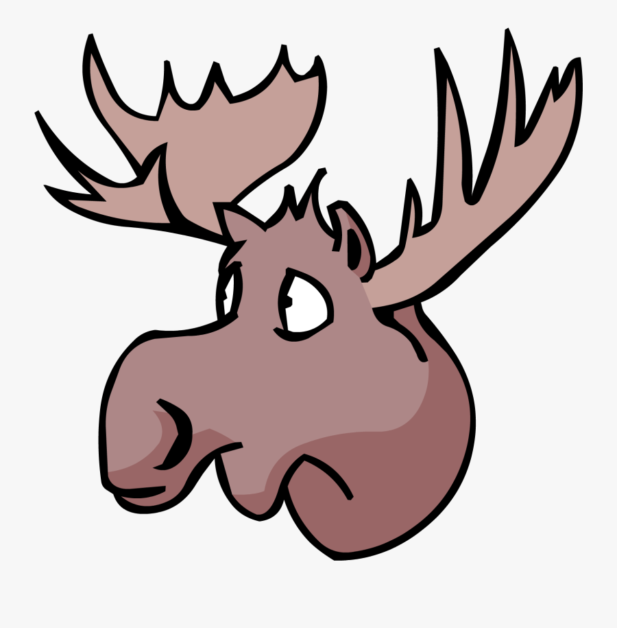 Alarming Moose Taxidermy - Moose Head Cp, Transparent Clipart