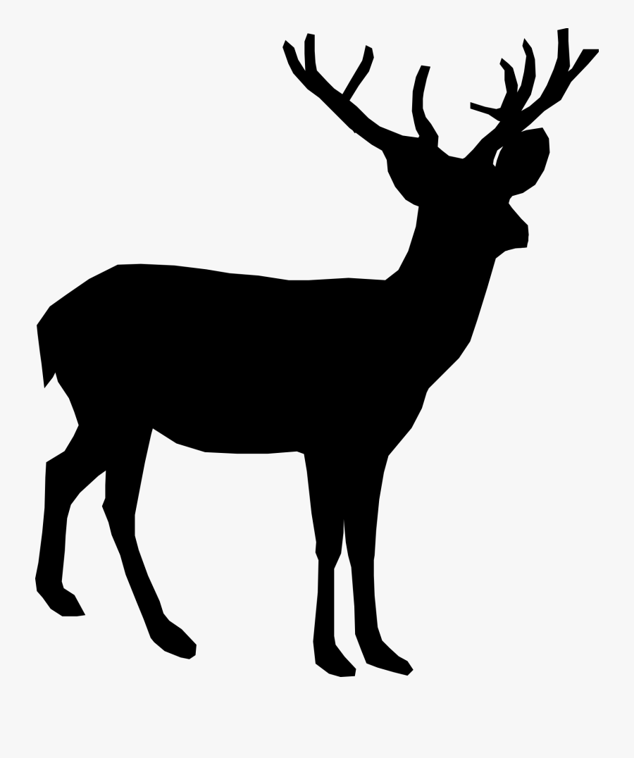 Deer Silhouette Moose Clip Art - Deer Clip Art Black And White, Transparent Clipart