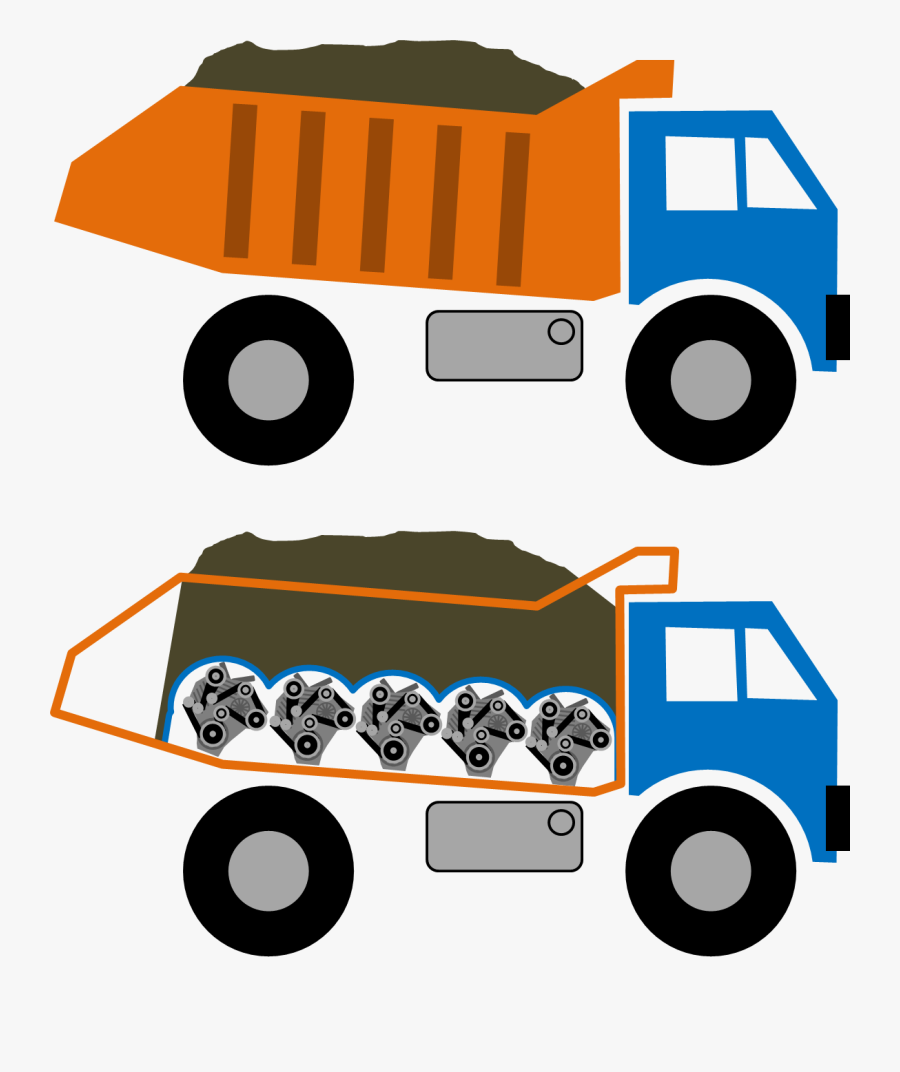 Dump Truck Engine Theft - Dump Truck Engine, Transparent Clipart