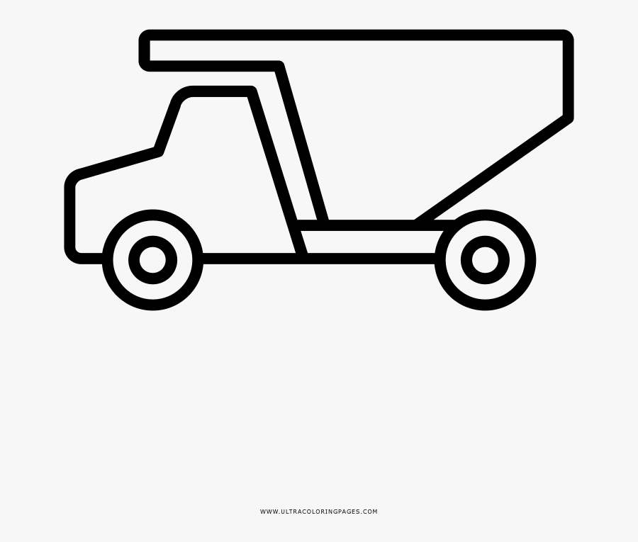 Dump Truck Coloring Page - Dibujo De Camioneta Para Colorear, Transparent Clipart