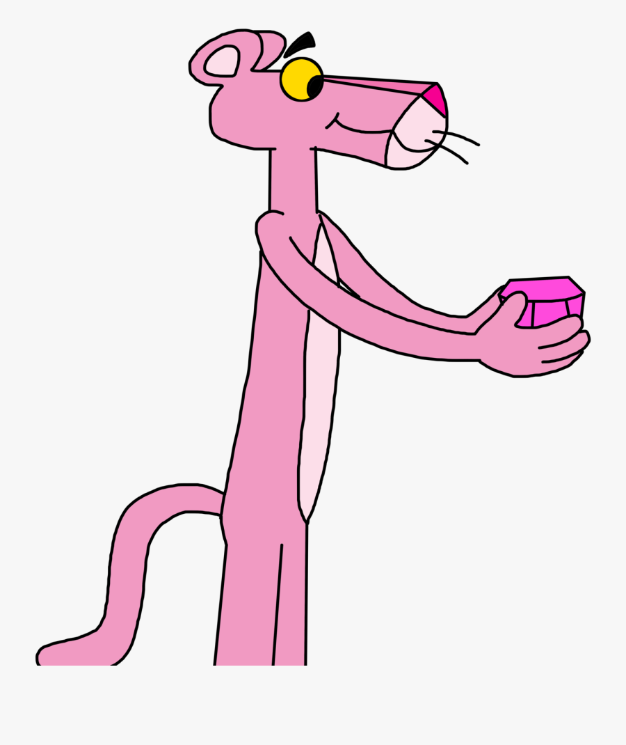 Panther Clipart Vector - Pink Panther And Diamond, Transparent Clipart