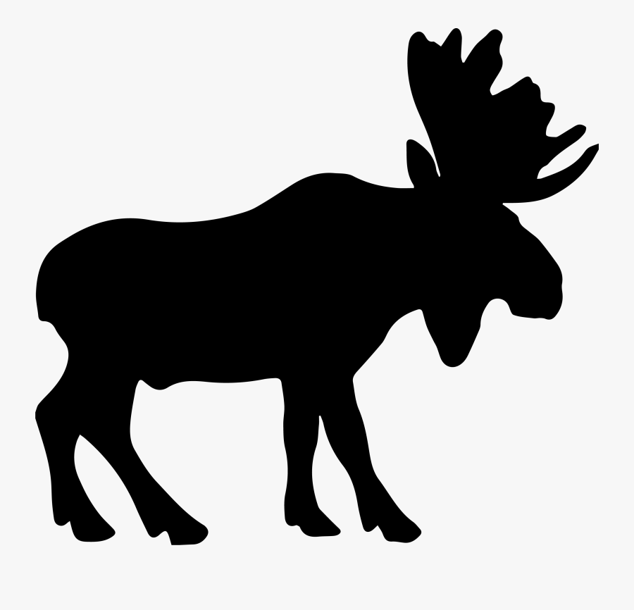 Publicat De Eu Ciresica La - Moose Black And White Clipart, Transparent Clipart