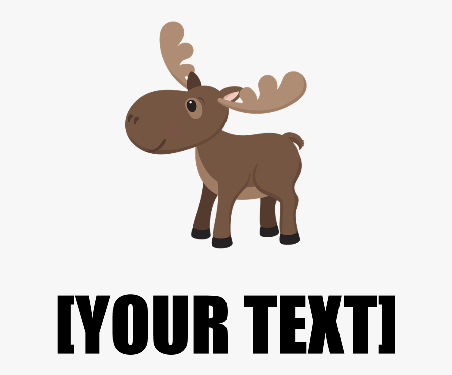 Cartoon Moose Personalize It Banner - Mexican Flag American Flag Clipart, Transparent Clipart