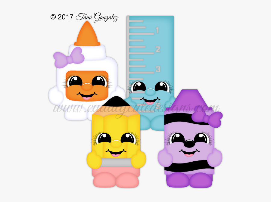 School Supplies Clipart Portrait, Transparent Clipart