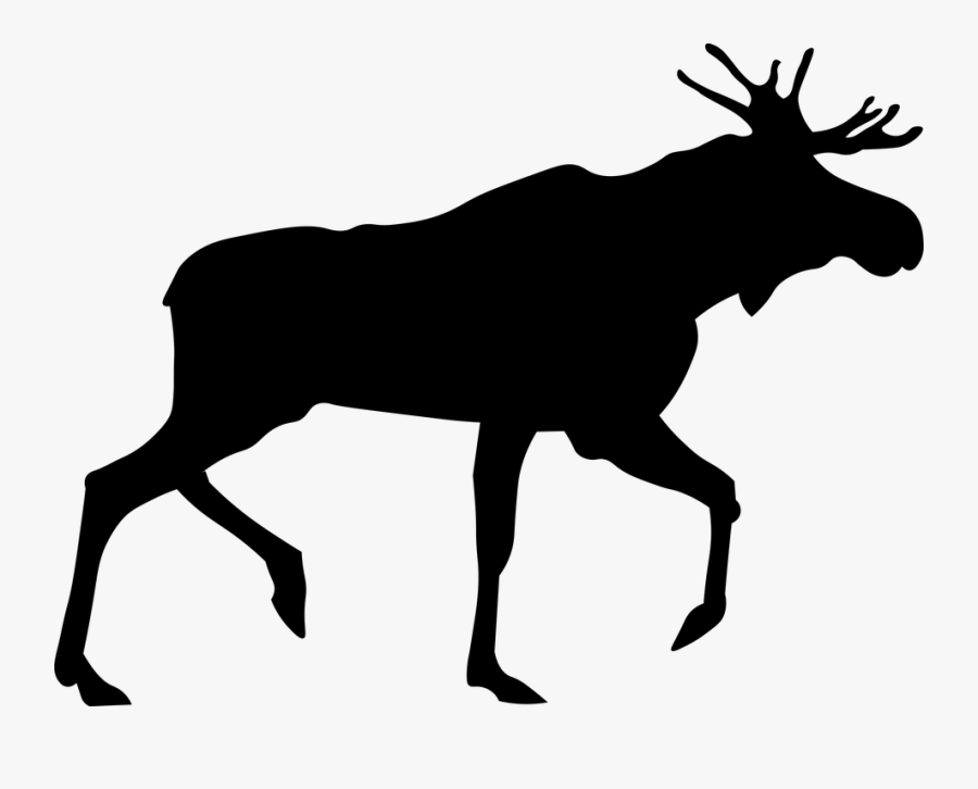 Moose, Animal, The Silhouette, Wild Animal - Moose Silhouette Png, Transparent Clipart