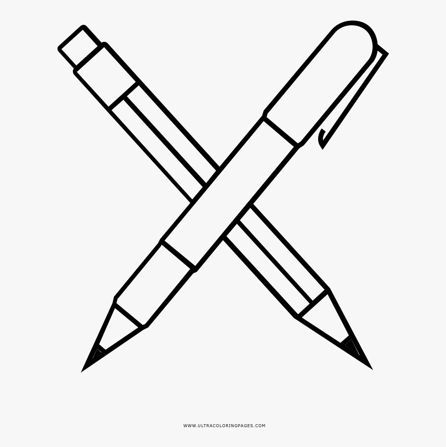 School Supplies Coloring Page - Peer Tutoring Transparent, Transparent Clipart