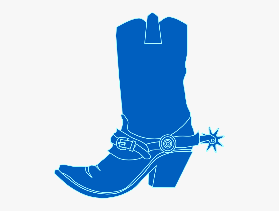 Blue Cowboy Boot Clipart, Transparent Clipart