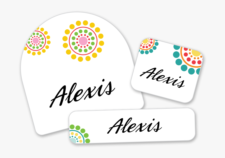 Modern Design School Labels With Circle Dots - Illustration, Transparent Clipart