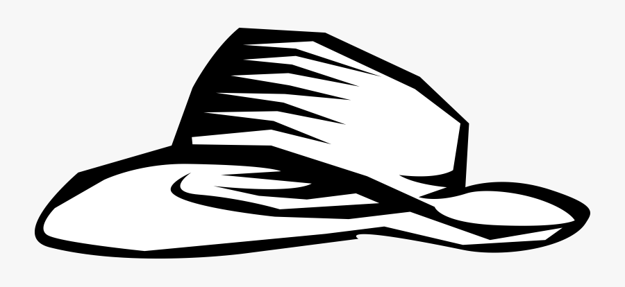 Transparent Straw Hat Clipart - Straw Hat Clipart Black And White, Transparent Clipart